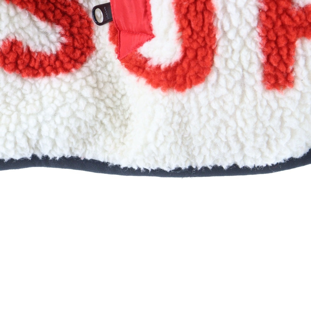 SUPREME(シュプリーム) 18AW Reversible Logo Fleece Jacket リバーシブル フリースジャケット ホワイト