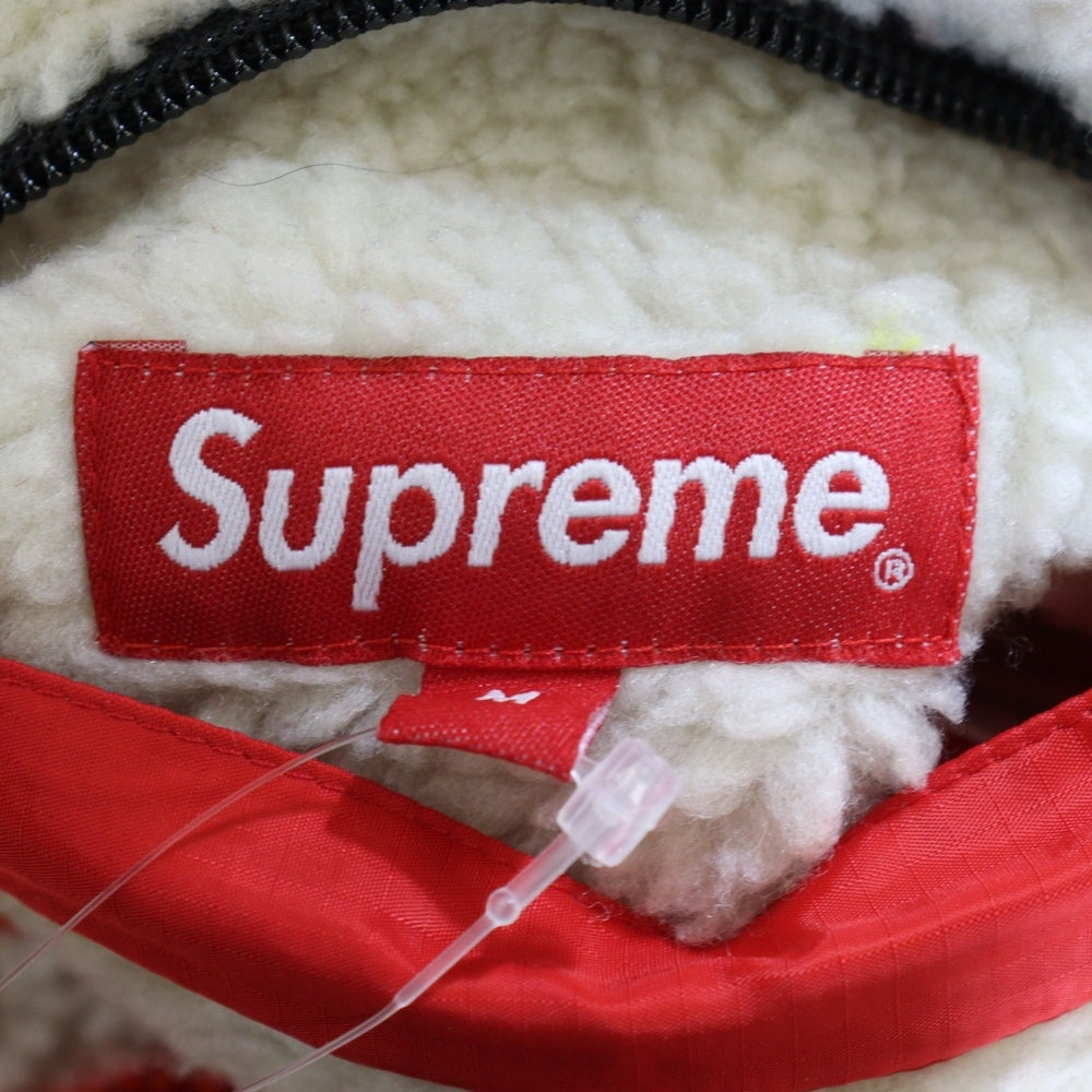 SUPREME(シュプリーム) 18AW Reversible Logo Fleece Jacket リバーシブル フリースジャケット ホワイト