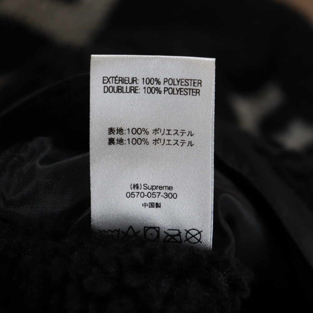 SUPREME(シュプリーム) 18AW Reversible Logo Fleece Jacket リバーシブル フリースジャケット ブラック