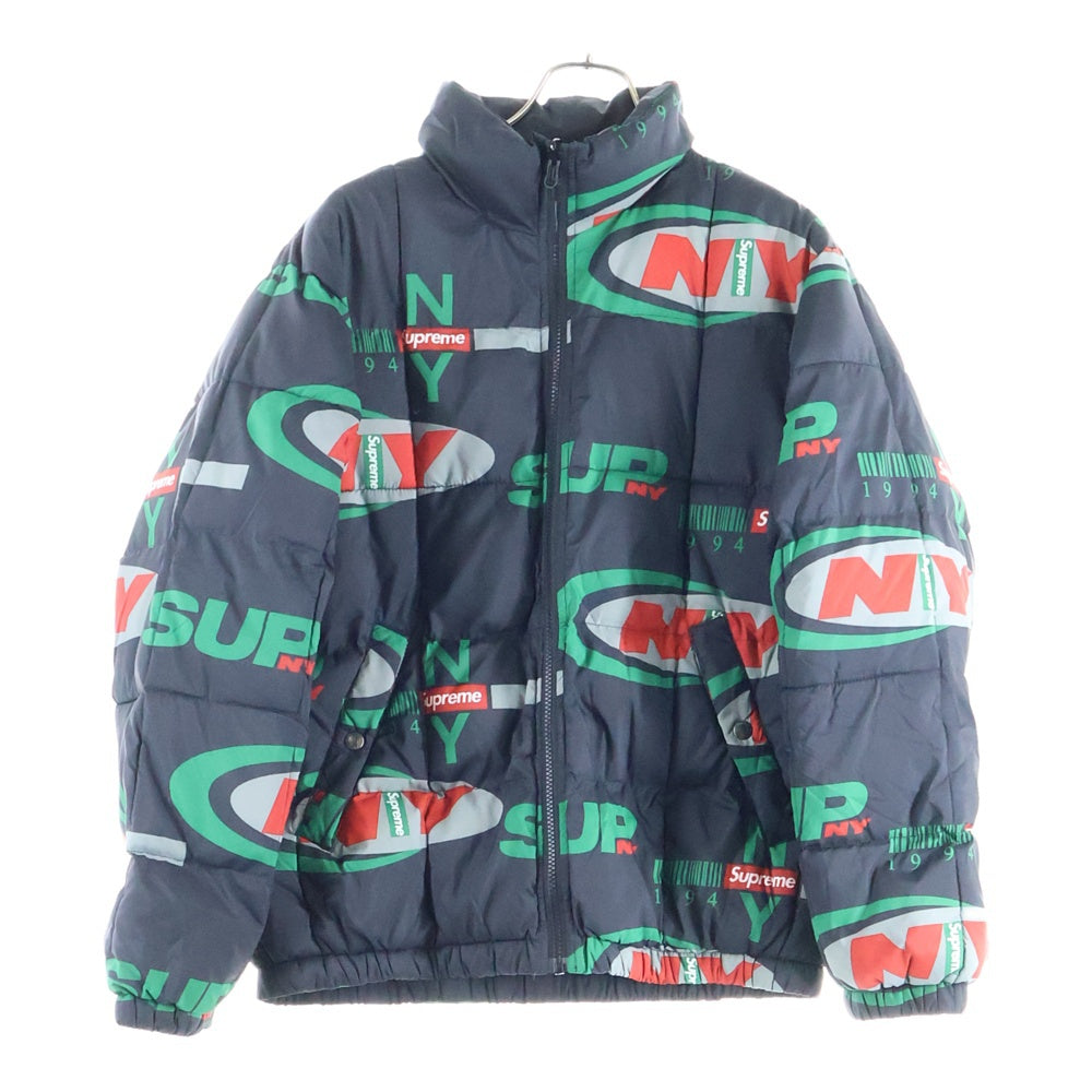 SUPREME(シュプリーム) 18AW NY Reversible Puffy Jacket フォトプリントリバーシブルジャケット ブラック