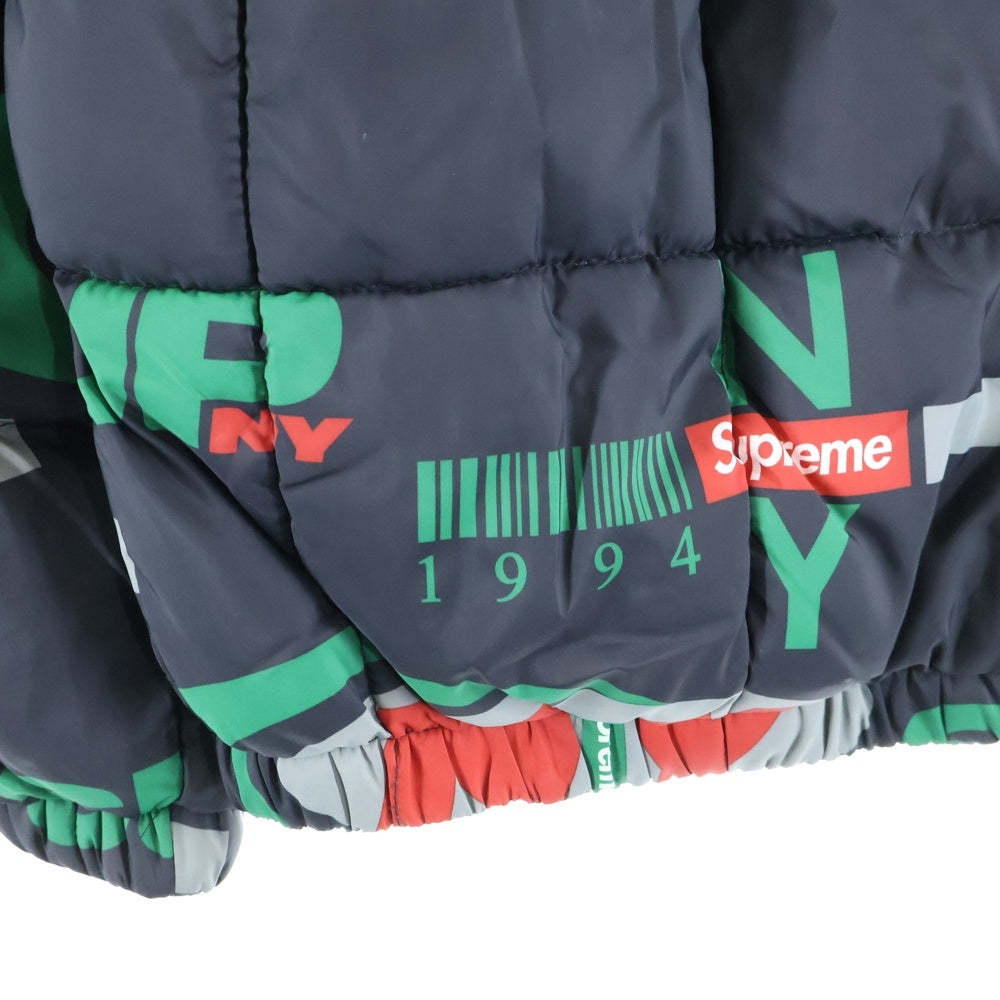 SUPREME(シュプリーム) 18AW NY Reversible Puffy Jacket フォトプリントリバーシブルジャケット ブラック