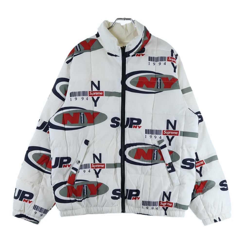 SUPREME(シュプリーム) 18AW NY Reversible Puffy Jacket フォトプリントリバーシブルジャケット ホワイト