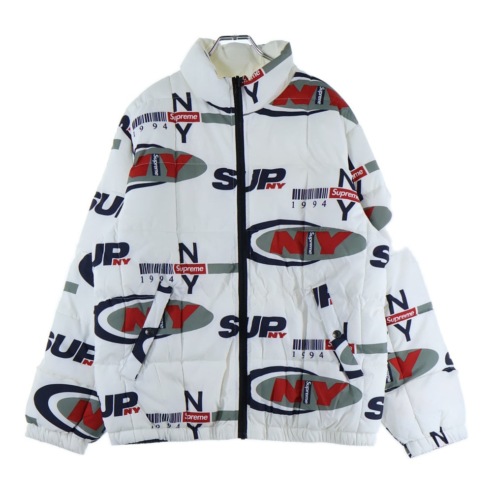 SUPREME(シュプリーム) 18AW NY Reversible Puffy Jacket フォトプリントリバーシブルジャケット ホワイト
