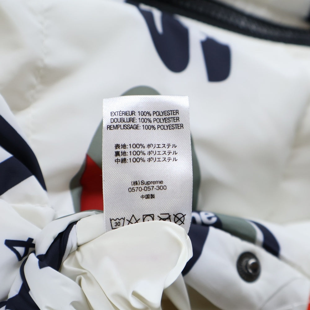 SUPREME(シュプリーム) 18AW NY Reversible Puffy Jacket フォトプリントリバーシブルジャケット ホワイト
