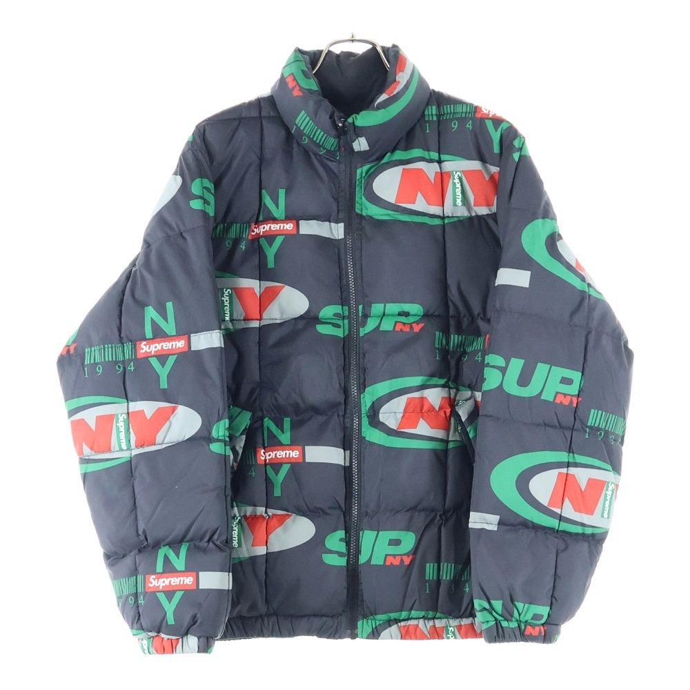 SUPREME(シュプリーム) 18AW NY Reversible Puffy Jacket フォトプリントリバーシブルジャケット ブラック