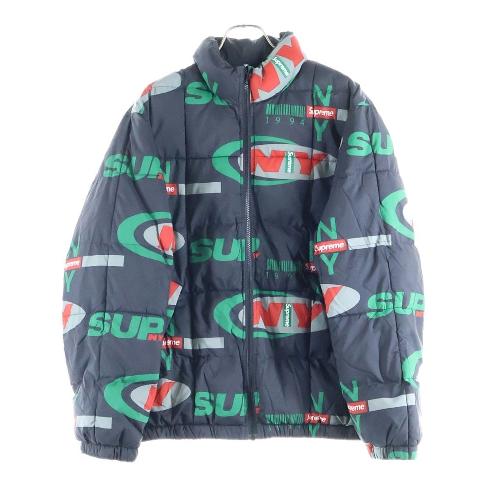 SUPREME(シュプリーム) 18AW NY Reversible Puffy Jacket フォトプリントリバーシブルジャケット ブラック