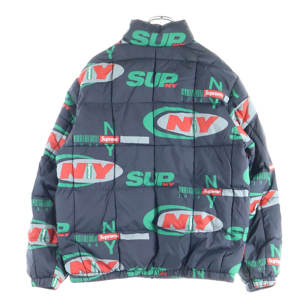 SUPREME(シュプリーム) 18AW NY Reversible Puffy Jacket フォトプリントリバーシブルジャケット ブラック