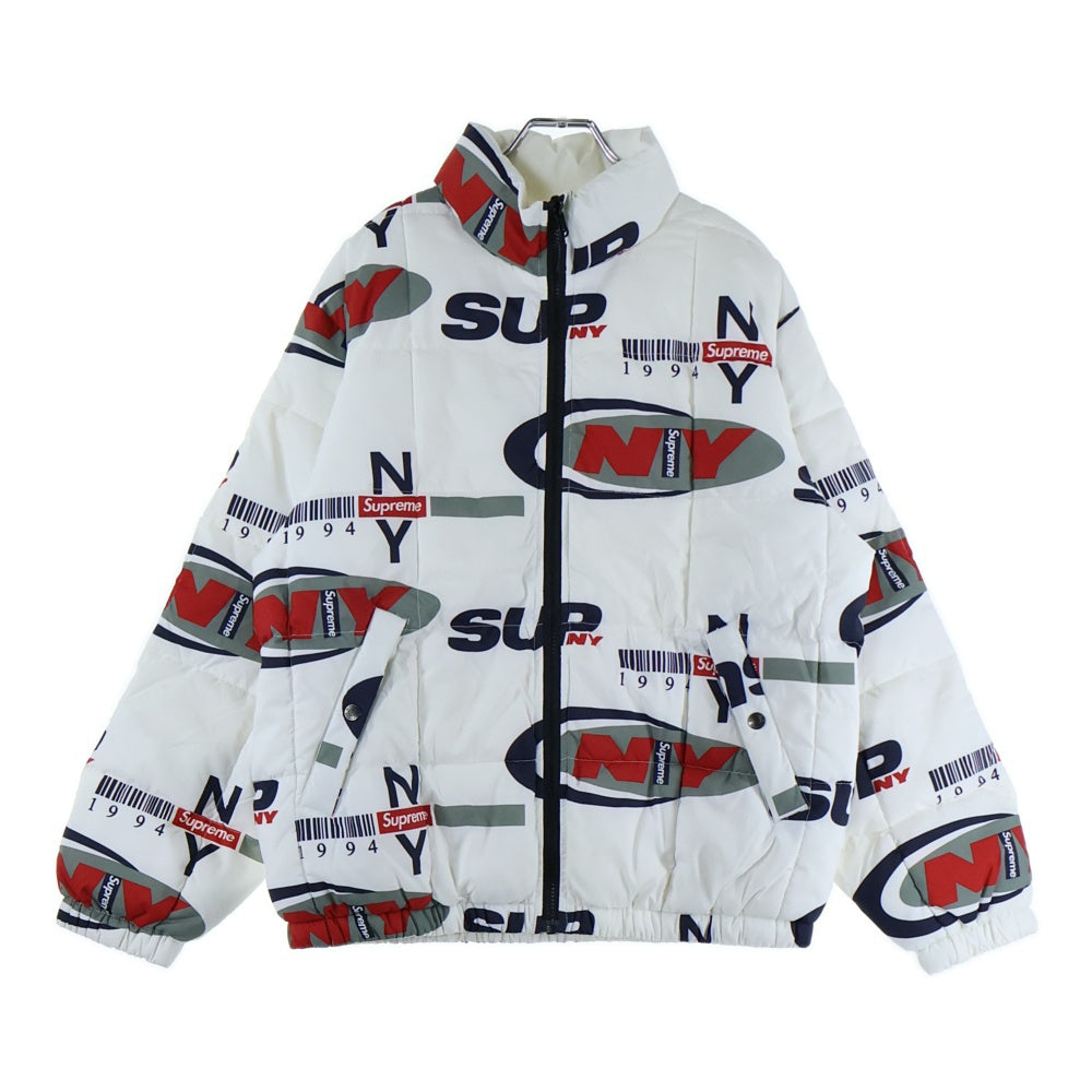 SUPREME(シュプリーム) 18AW NY Reversible Puffy Jacket フォトプリントリバーシブルジャケット ホワイト