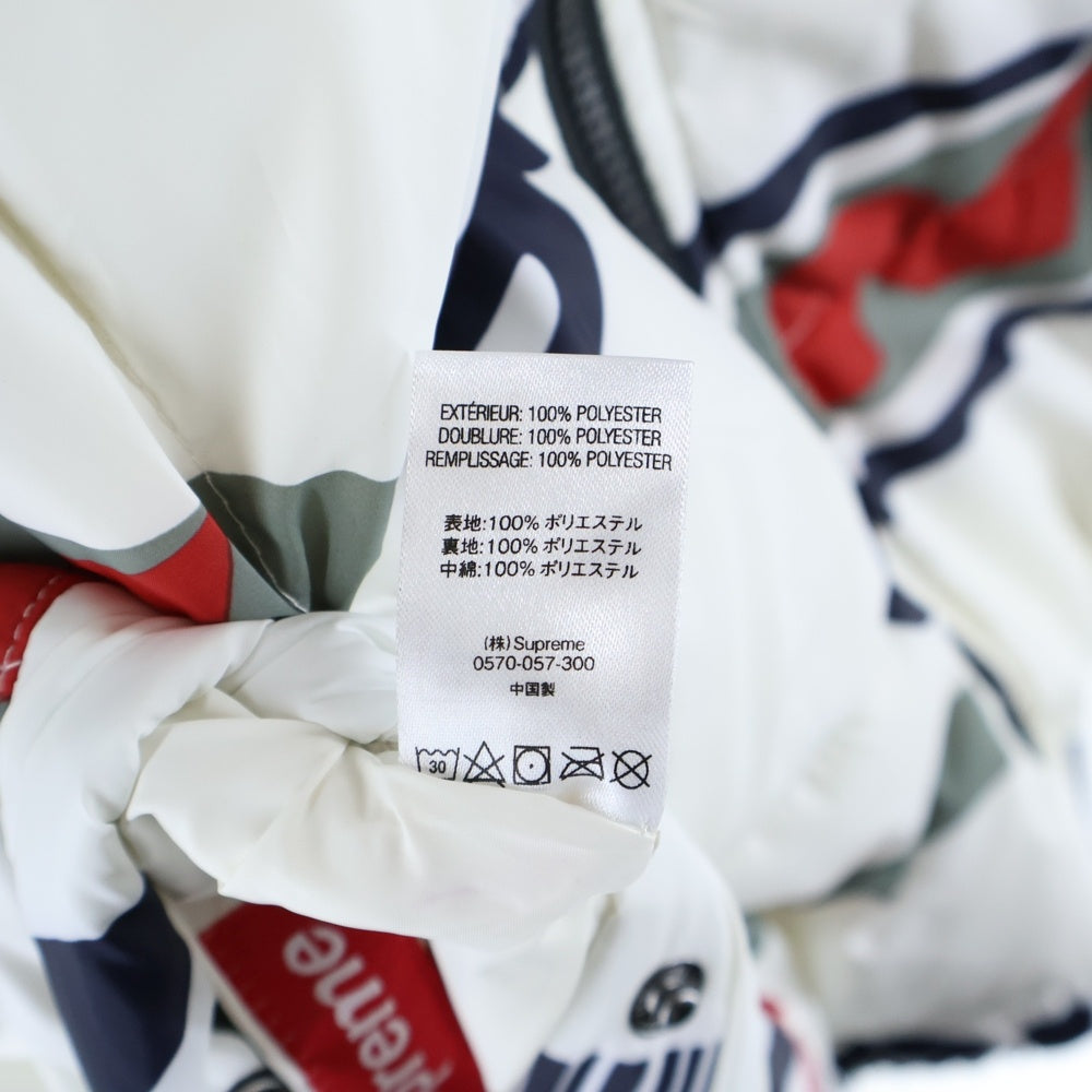SUPREME(シュプリーム) 18AW NY Reversible Puffy Jacket フォトプリントリバーシブルジャケット ホワイト