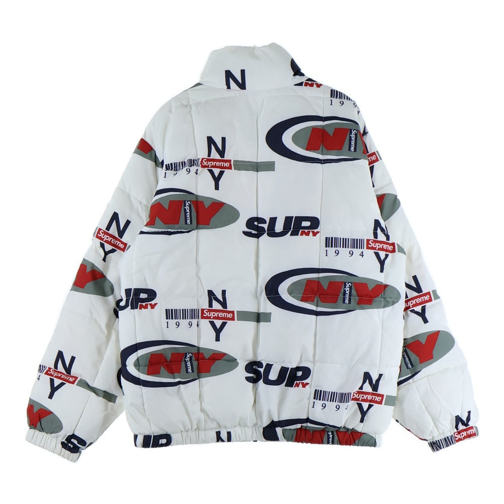 SUPREME(シュプリーム) 18AW NY Reversible Puffy Jacket フォトプリントリバーシブルジャケット ホワイト