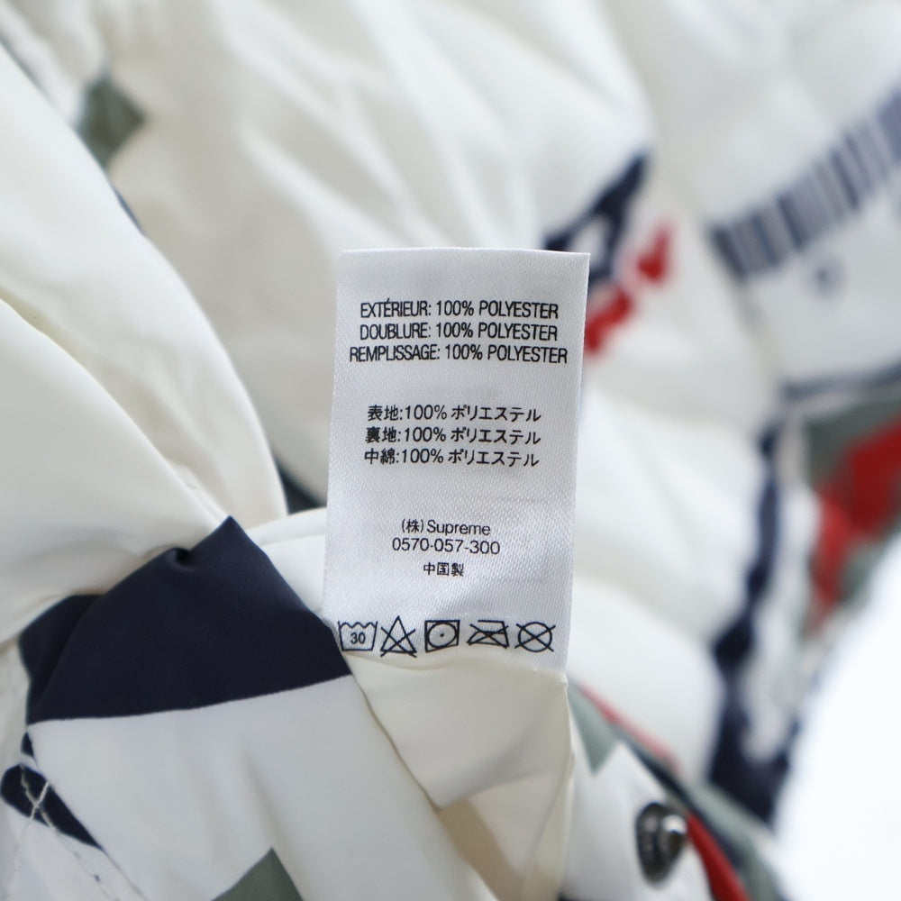 SUPREME(シュプリーム) 18AW NY Reversible Puffy Jacket フォトプリントリバーシブルジャケット ホワイト