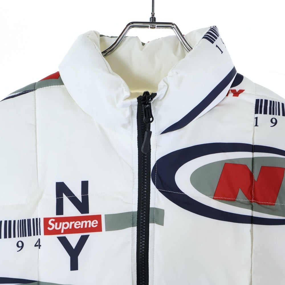 SUPREME(シュプリーム) 18AW NY Reversible Puffy Jacket フォトプリントリバーシブルジャケット ホワイト