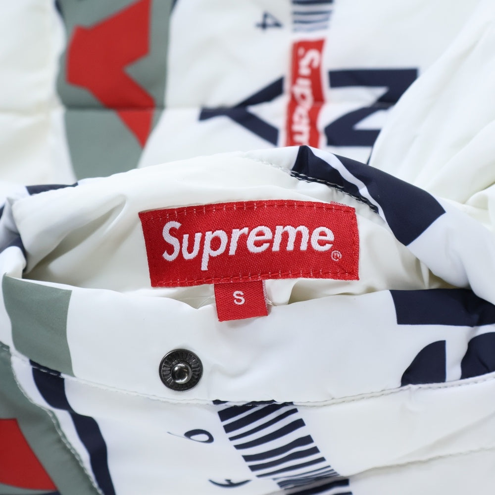 SUPREME(シュプリーム) 18AW NY Reversible Puffy Jacket フォトプリントリバーシブルジャケット ホワイト