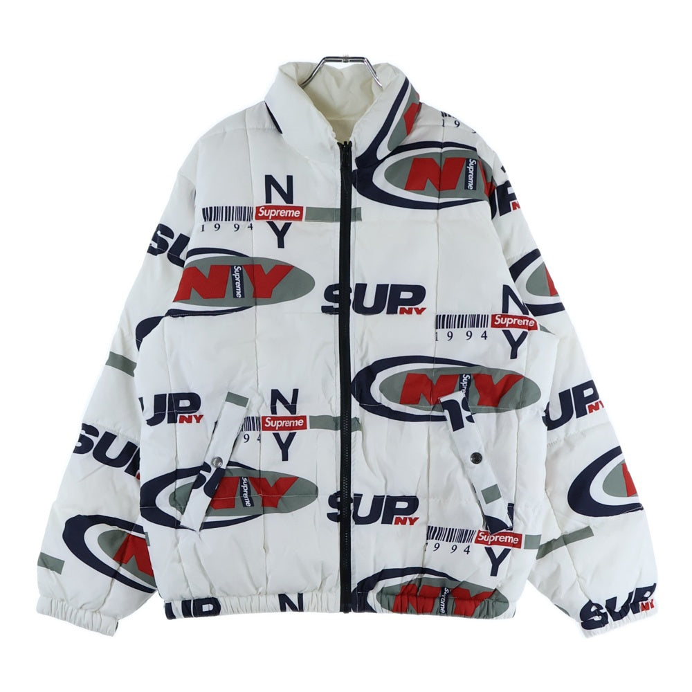 SUPREME(シュプリーム) 18AW NY Reversible Puffy Jacket フォトプリントリバーシブルジャケット ホワイト