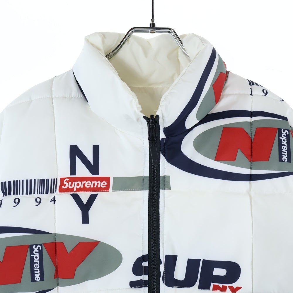 SUPREME(シュプリーム) 18AW NY Reversible Puffy Jacket フォトプリントリバーシブルジャケット ホワイト