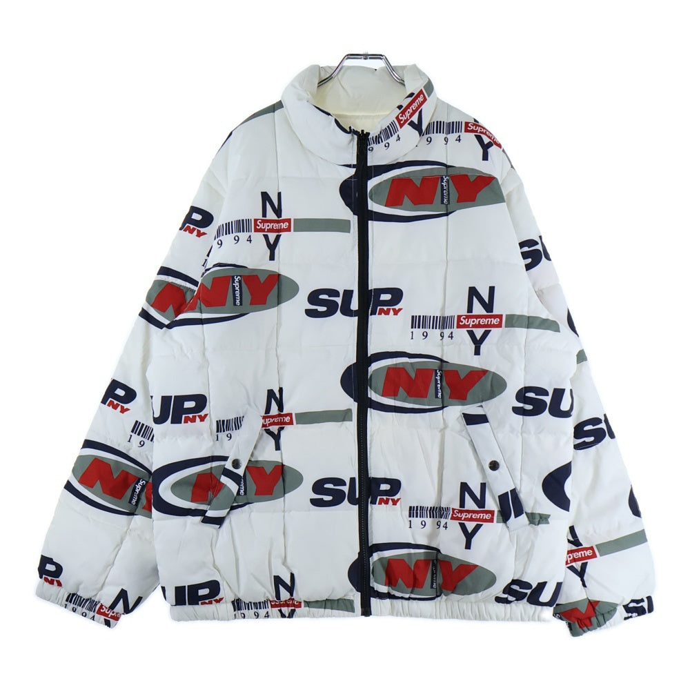 SUPREME(シュプリーム) 18AW NY Reversible Puffy Jacket フォトプリントリバーシブルジャケット ホワイト