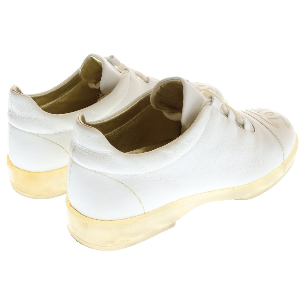 CHANEL(シャネル) ココマーク クリアソール レザー ローカットスニーカー ホワイト レディース A15946X01645