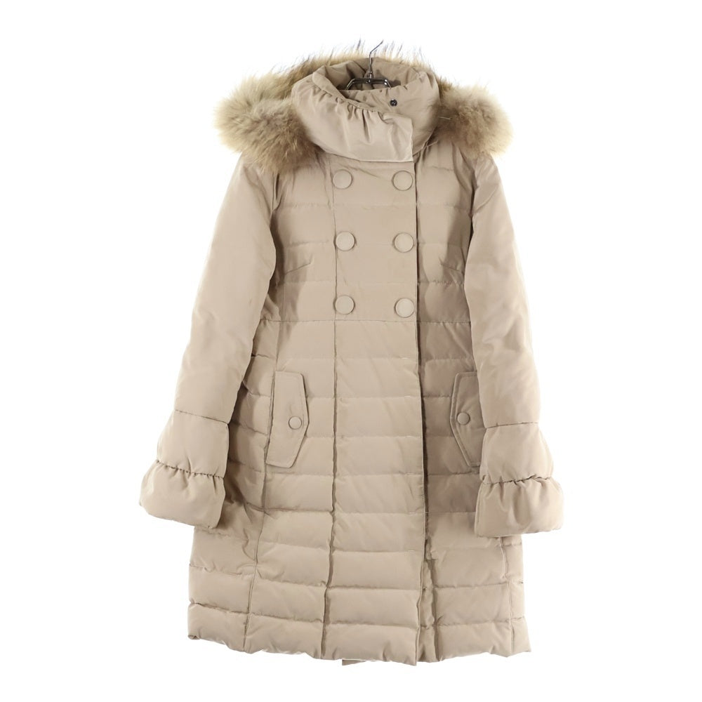 Max Mara(マックスマーラ) キルティング ファーフーデッド コート ベージュ レディース 84940110