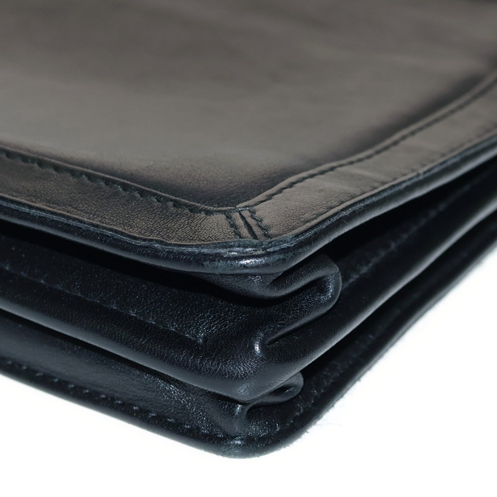 BALENCIAGA(バレンシアガ) ネイビー ポシェット レザー ショルダーバッグ ブラック 339937