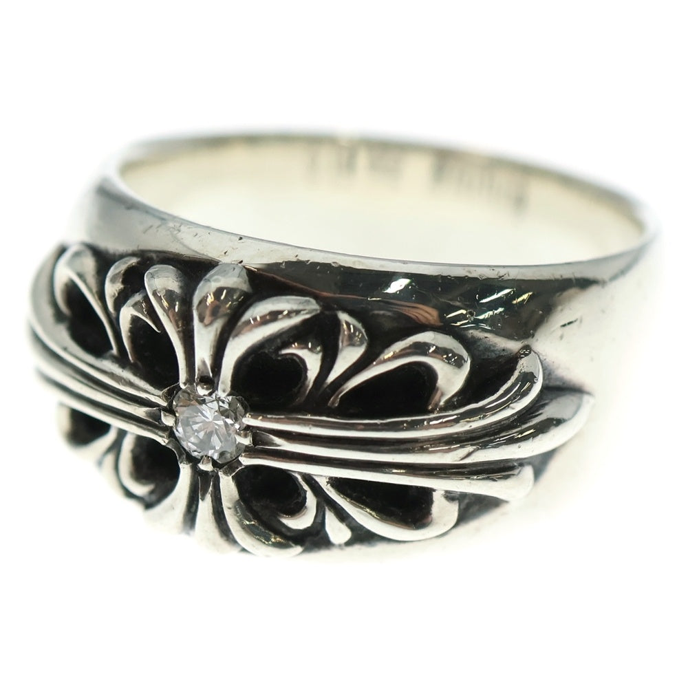 CHROME HEARTS(クロムハーツ) FLRL CRS 1DIA フローラルクロスリング 1ダイヤ シルバー