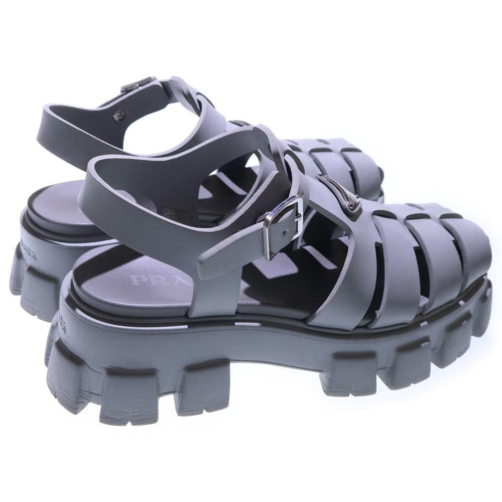 PRADA(プラダ) トライアングルロゴ モノリス ラバーサンダル グレー