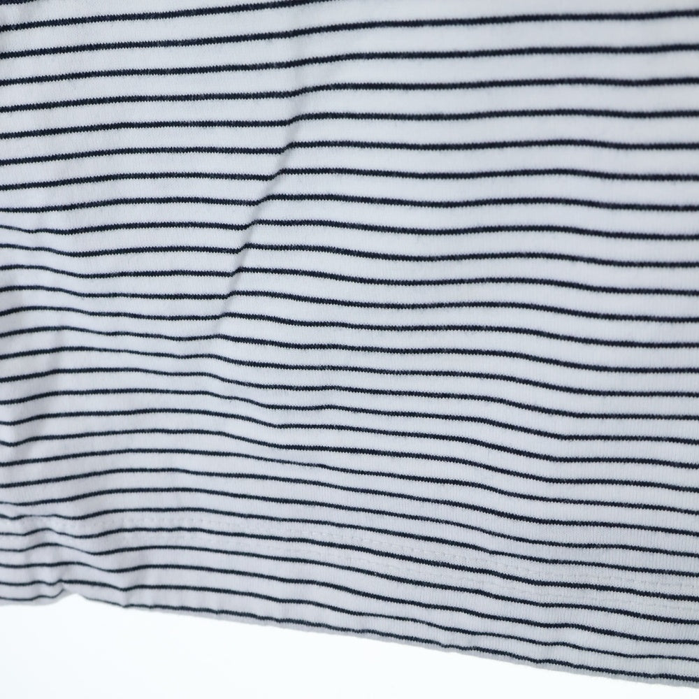 ALOUND(アラウンド) 24SS STRIPED OVERSIZE TEE オーバーサイズ ボーダー クルーネック Tシャツ ホワイト/ブラック