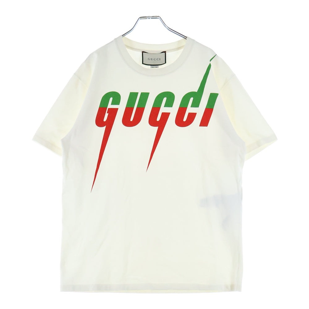 GUCCI(グッチ) 19SS Blade Print Tee 565806 XJAZY ブレードロゴ半袖Tシャツ カットソー ホワイト