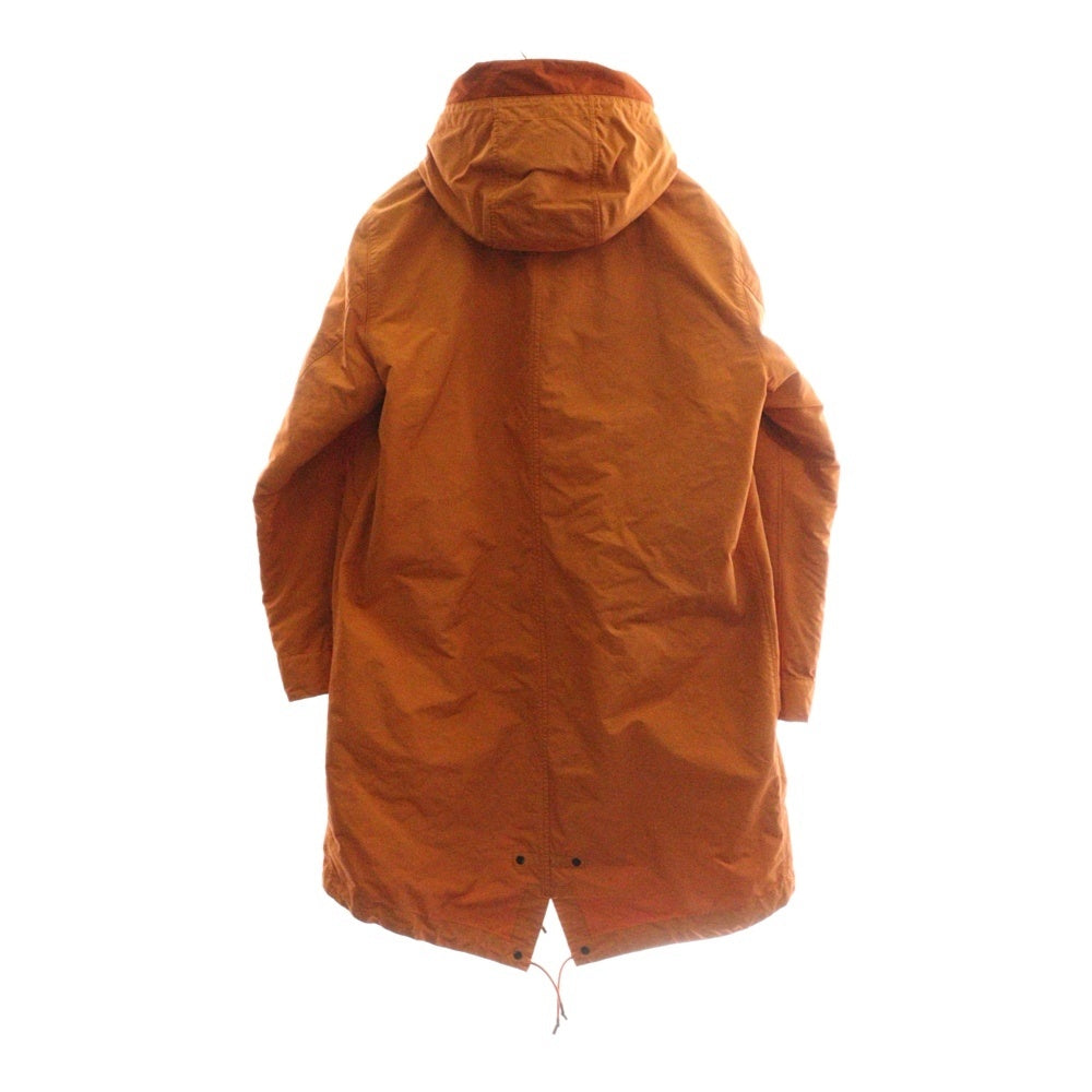 STONE ISLAND(ストーンアイランド) 19AW ウールライナー付き ムートンフード着脱可 2WAY ナイロン ロングコート オレンジ 711570449-A