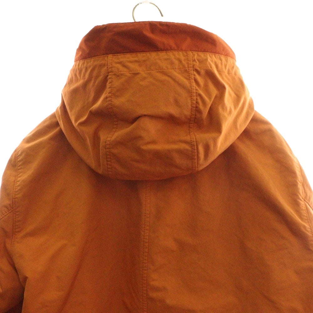 STONE ISLAND(ストーンアイランド) 19AW ウールライナー付き ムートンフード着脱可 2WAY ナイロン ロングコート オレンジ 711570449-A