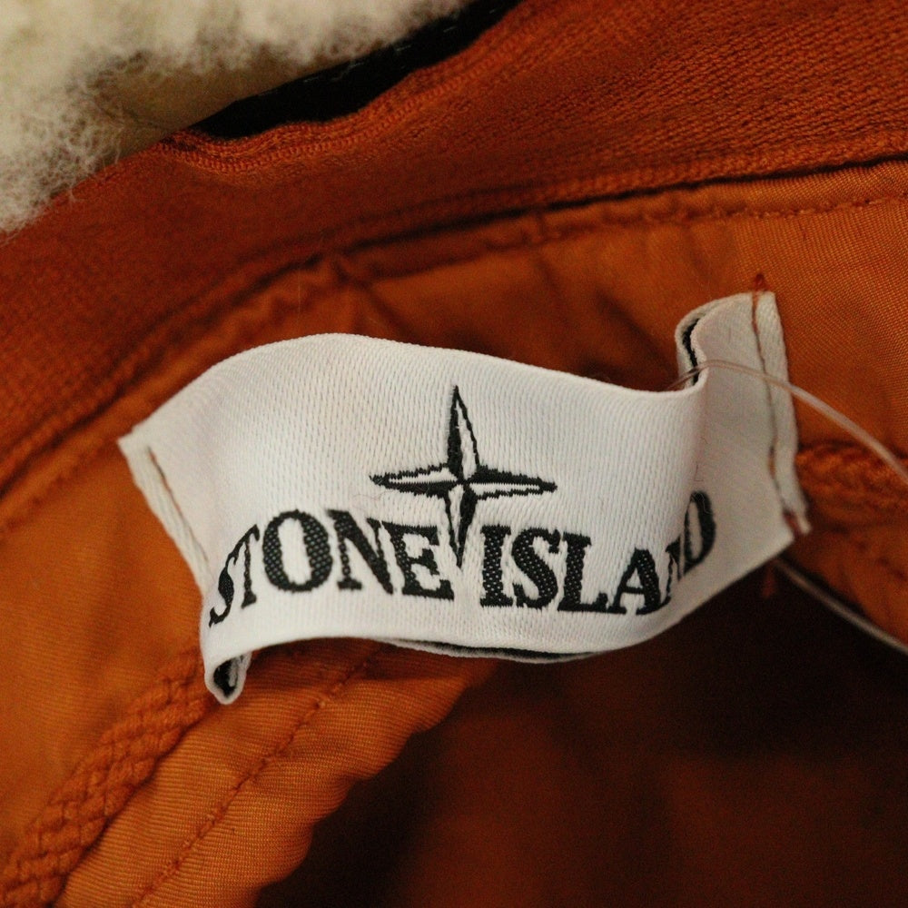 STONE ISLAND(ストーンアイランド) 19AW ウールライナー付き ムートンフード着脱可 2WAY ナイロン ロングコート オレンジ 711570449-A