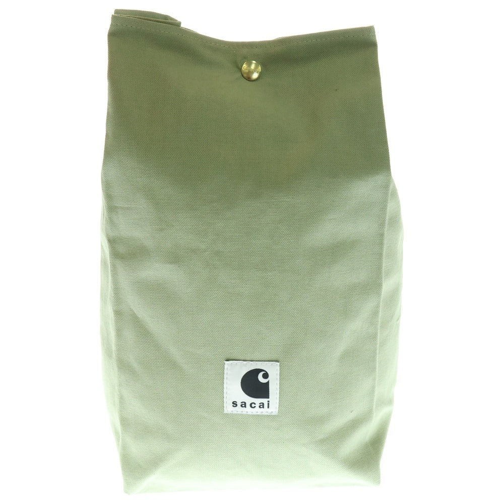 Sacai(サカイ) 24SS ×CARHARTT カーハート キャンバス ノベルティーバッグ ポーチ カーキ 24-0814S