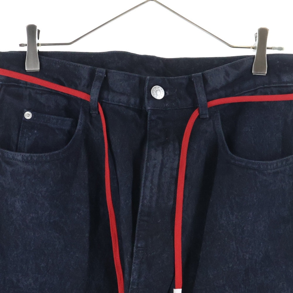 MARNI(マルニ) 23AW MARBLE DYED COTTON DENIM BLACK ワイドデニムパンツ ブラック