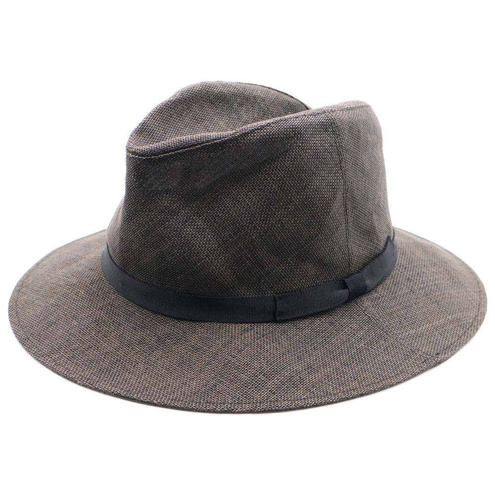 KIJIMA TAKAYUKI(キジマタカユキ) 中折れストローハット 帽子 グレー