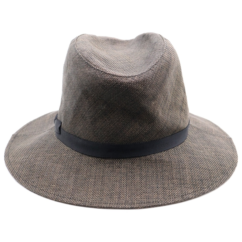 KIJIMA TAKAYUKI(キジマタカユキ) 中折れストローハット 帽子 グレー