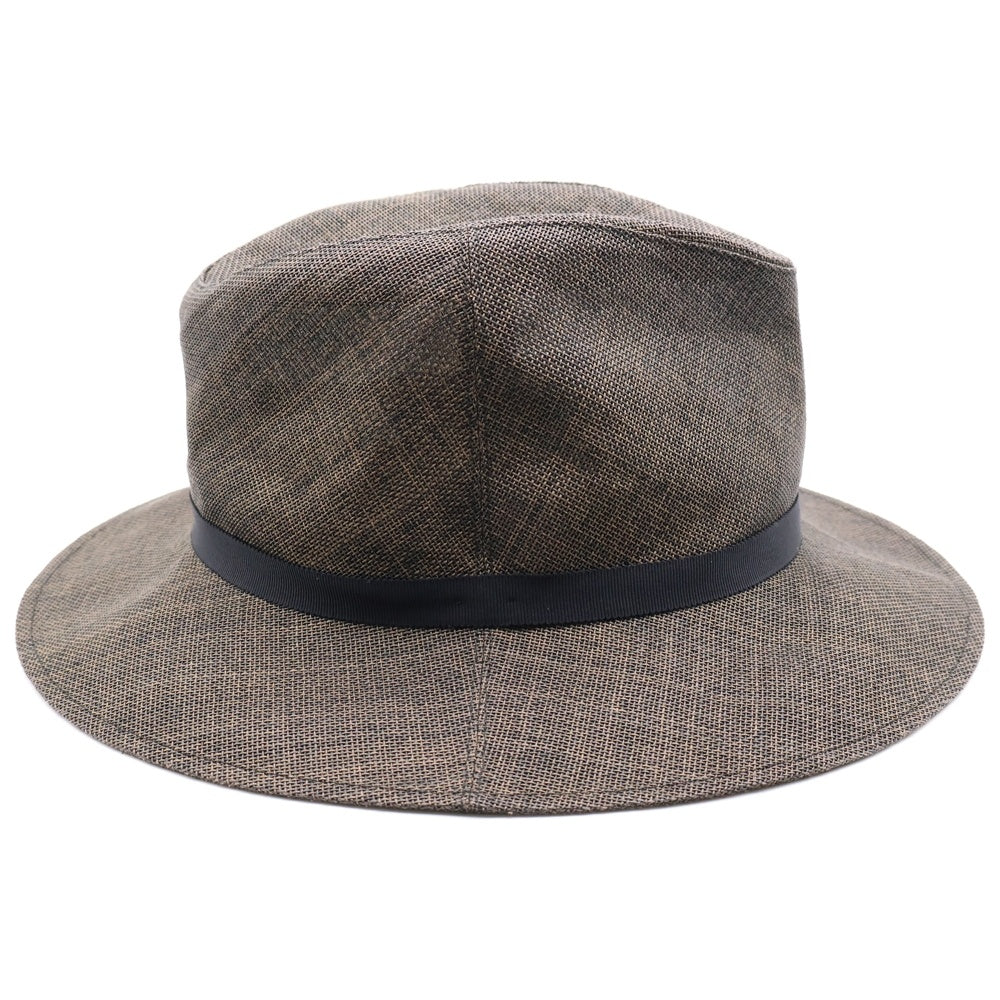 KIJIMA TAKAYUKI(キジマタカユキ) 中折れストローハット 帽子 グレー