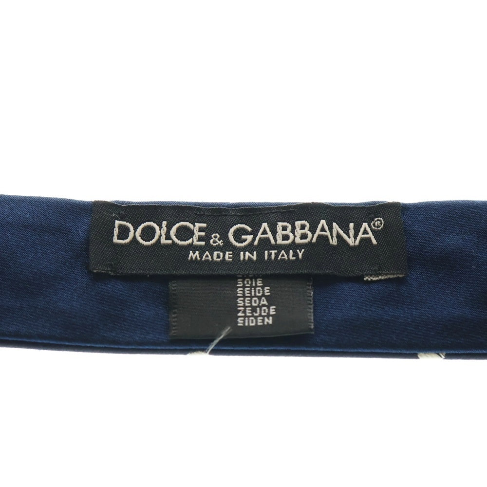 DOLCE & GABBANA(ドルチェアンドガッバーナ) シルク ドットナローネクタイ ネイビー