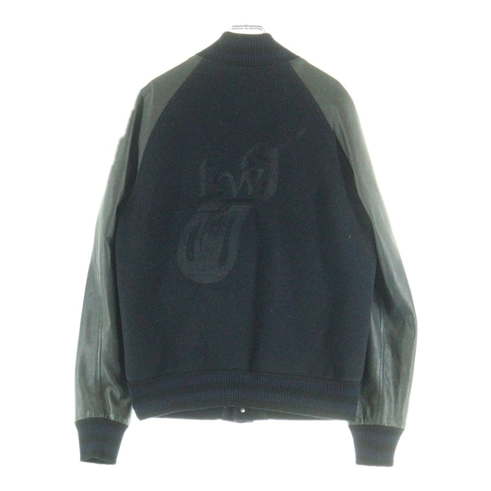 UNITED ARROWS(ユナイテッドアローズ) Liquor,woman&tears リカー ウーマン&ティアーズ アームレザーラグランジャケット ブルゾン ネイビー