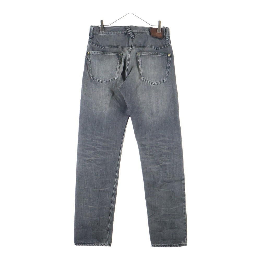 GANGSTERVILLE(ギャングスタービル) ウォッシュ加工ストレートデニムパンツ グレー