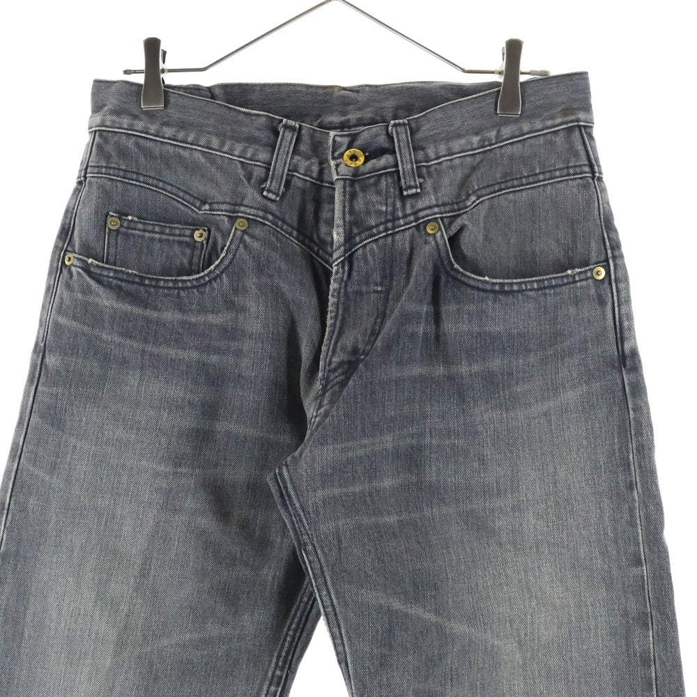 GANGSTERVILLE(ギャングスタービル) ウォッシュ加工ストレートデニムパンツ グレー