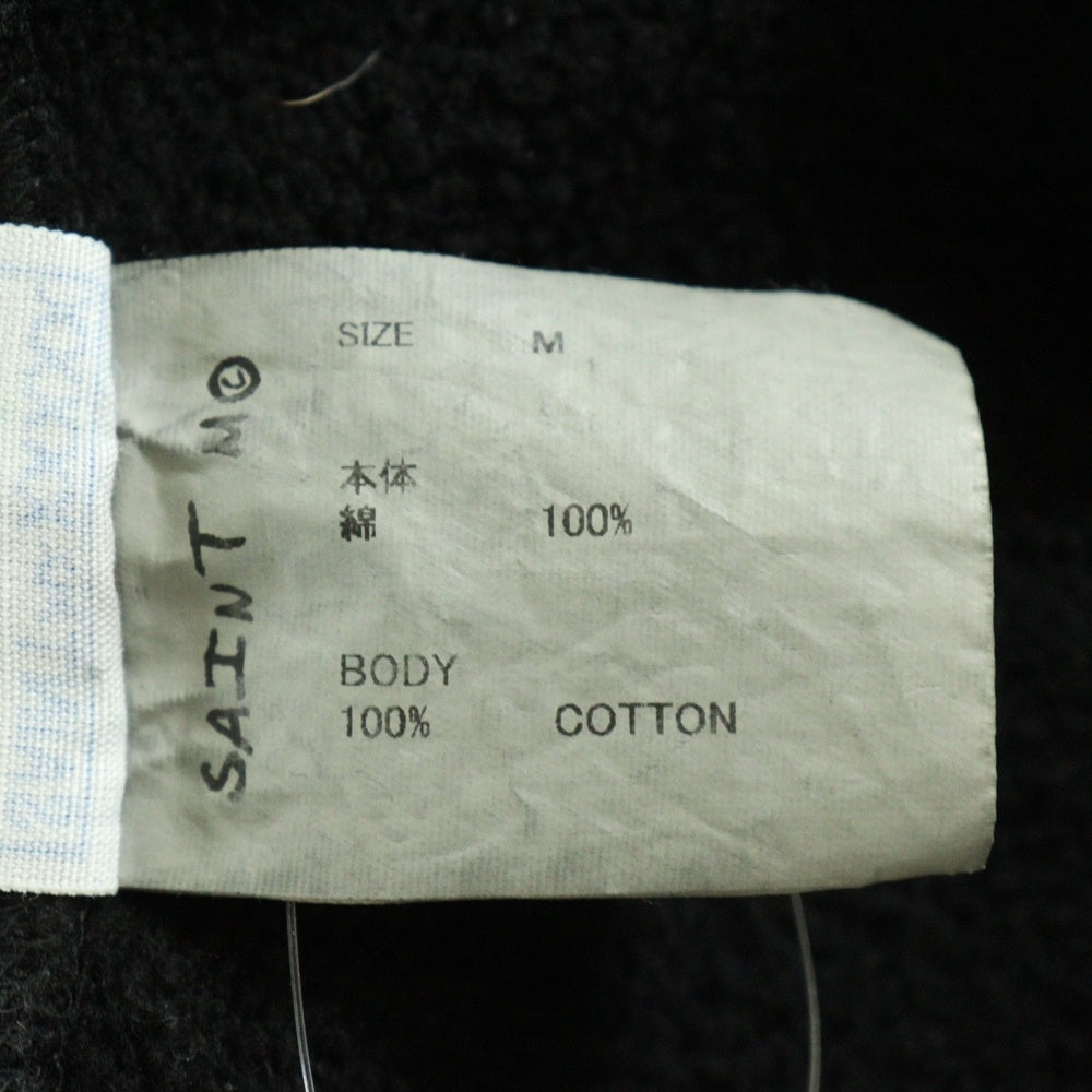 SAINT MICHAEL(セントマイケル) SWEAT SHORTS ロゴプリントスウェットハーフパンツ ブラック SM-YS8-0000-046