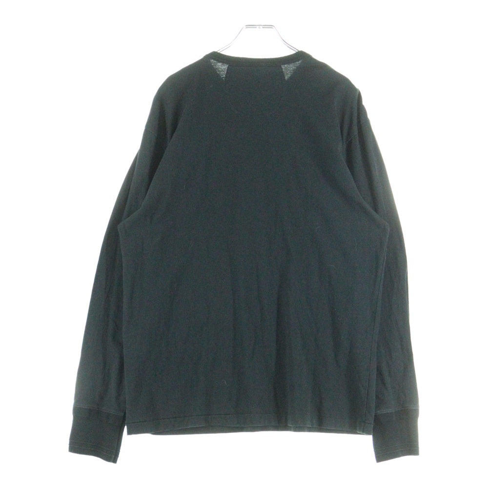 GLAD HAND(グラッドハンド) ヘンリーネック長袖Tシャツ カットソー ブラック