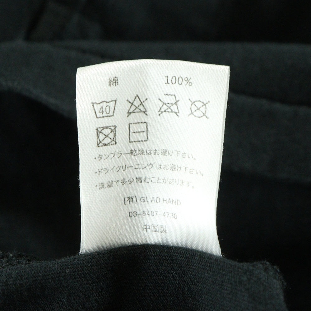 GLAD HAND(グラッドハンド) ヘンリーネック長袖Tシャツ カットソー ブラック