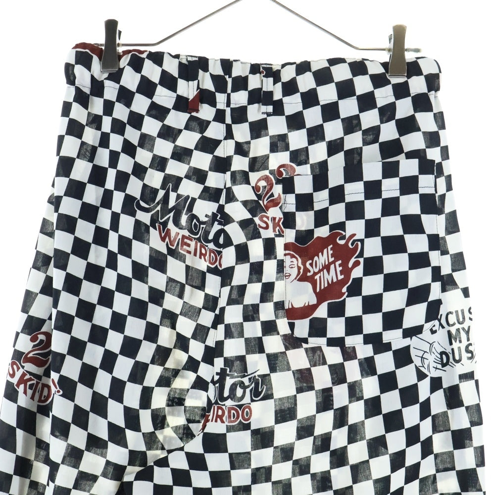 weirdo(ウィアード) チェッカーフラッグイージーパンツ ブラック