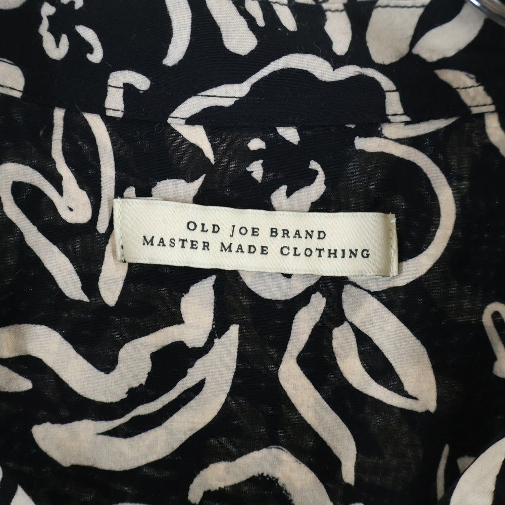 OLD JOE(オールドジョー) オープンカラー 総柄半袖シャツ ブラック