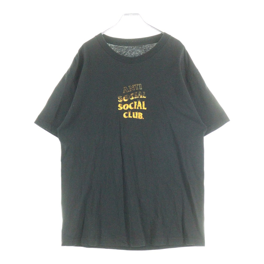 ANTI SOCIAL SOCIAL CLUB(アンチソーシャルソーシャルクラブ) ファイアパターンロゴ半袖Tシャツ カットソー ブラック