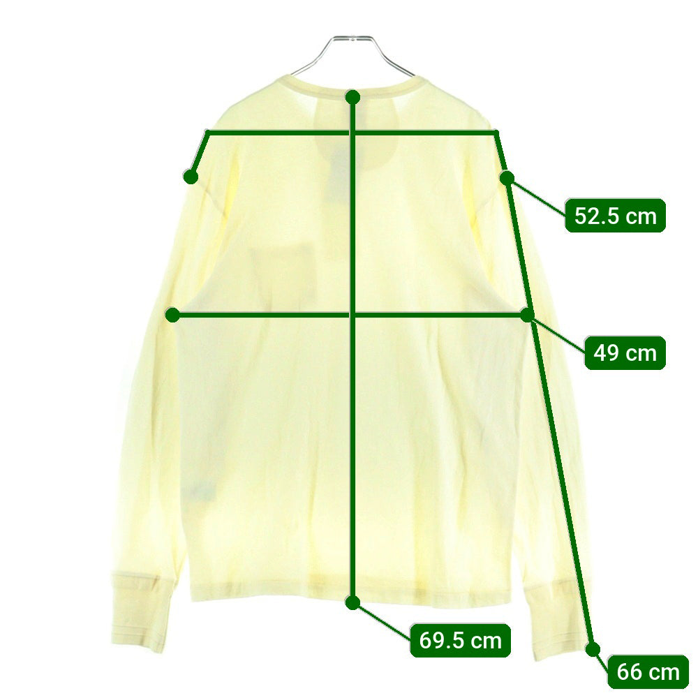 GLAD HAND(グラッドハンド) ヘンリーネック長袖Tシャツ カットソー ホワイト