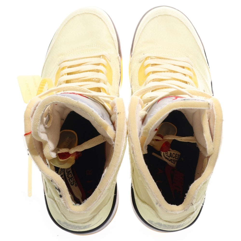 NIKE(ナイキ) ×OFF-WHITE AIR JORDAN 5 RETRO SP SAIL DH8565-100 オフ
