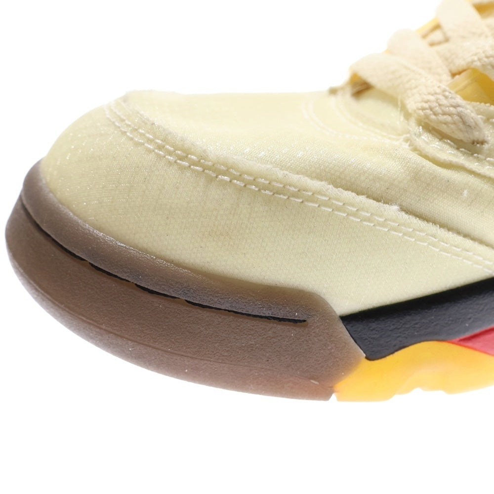 NIKE(ナイキ) ×OFF-WHITE AIR JORDAN 5 RETRO SP SAIL DH8565-100 オフホワイト エアジョーダン5 レトロ セイル ハイカットスニーカー アイボリー US9.5/27.5cm