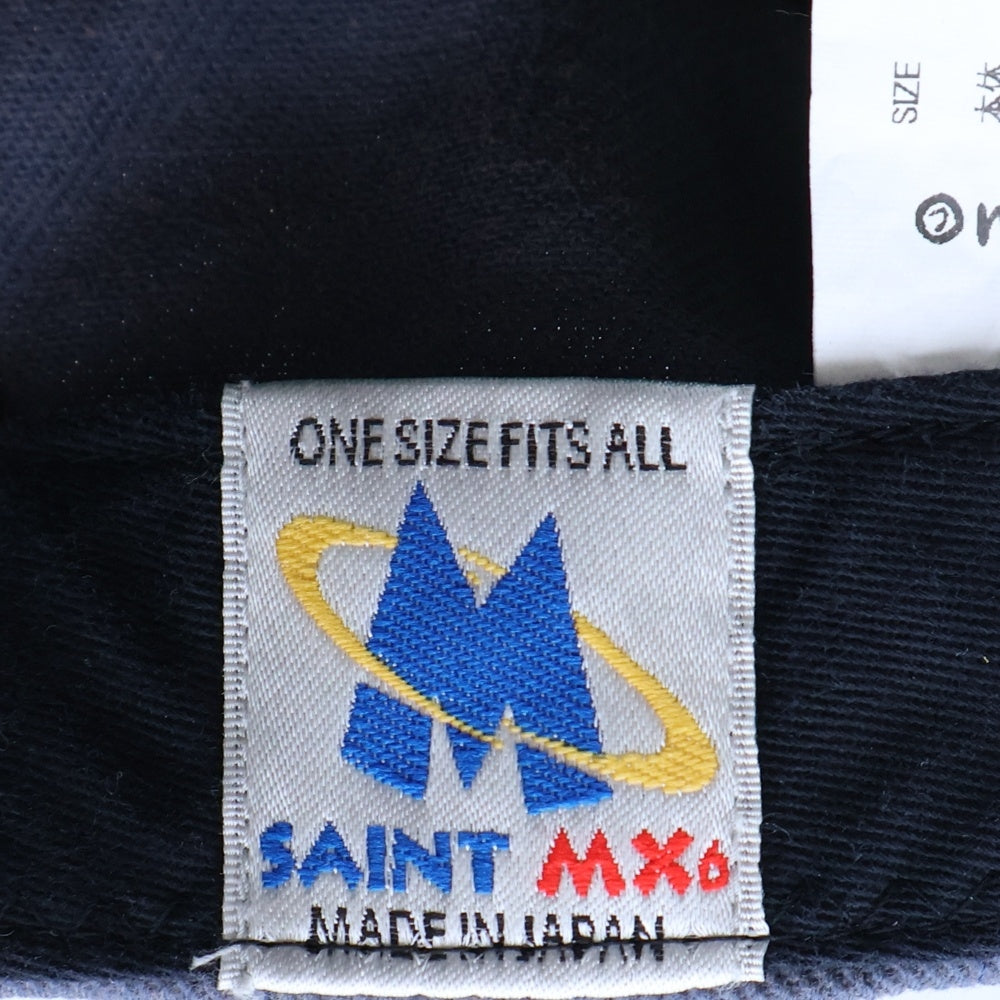 SAINT MICHAEL(セントマイケル) 6PANEL CAP ロゴ刺繍ベースボールキャップ ネイビー SM-HR8-0000-080