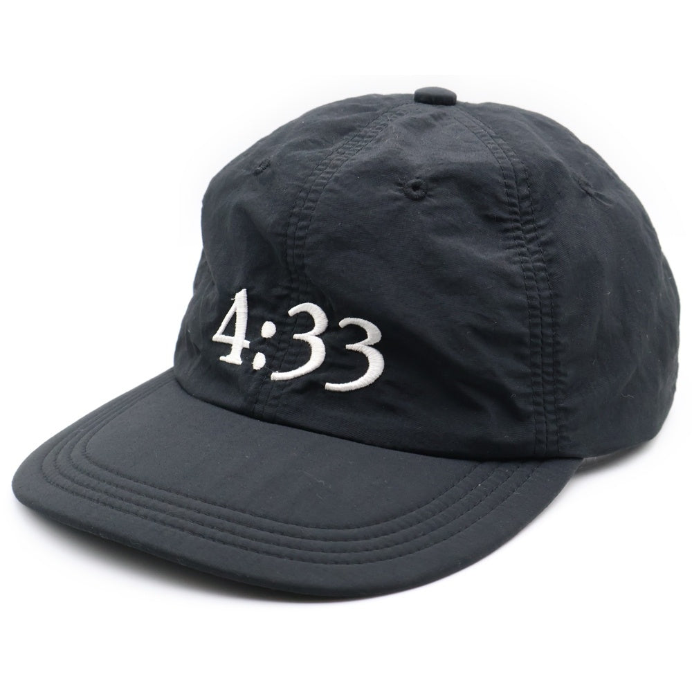 NO BRAND(ノーブランド) garbage ガーベッジ 4:33 ロゴ刺繍ナイロンベースボールキャップ ブラック